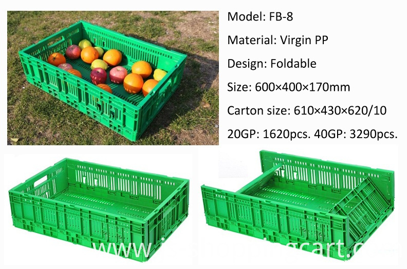 Plastic Foldable Fruit and Vegetable Crates